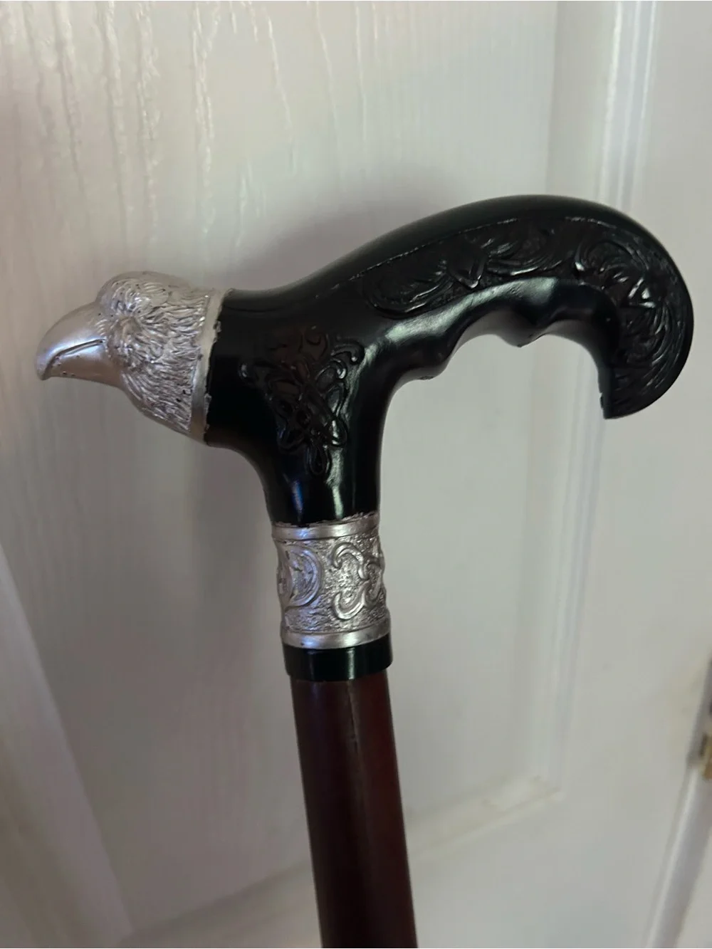 Eagle wood cane